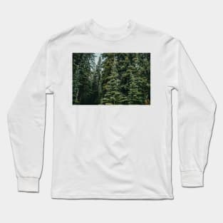 Alpine Evergreen Forest in the Mountains in Summer Long Sleeve T-Shirt